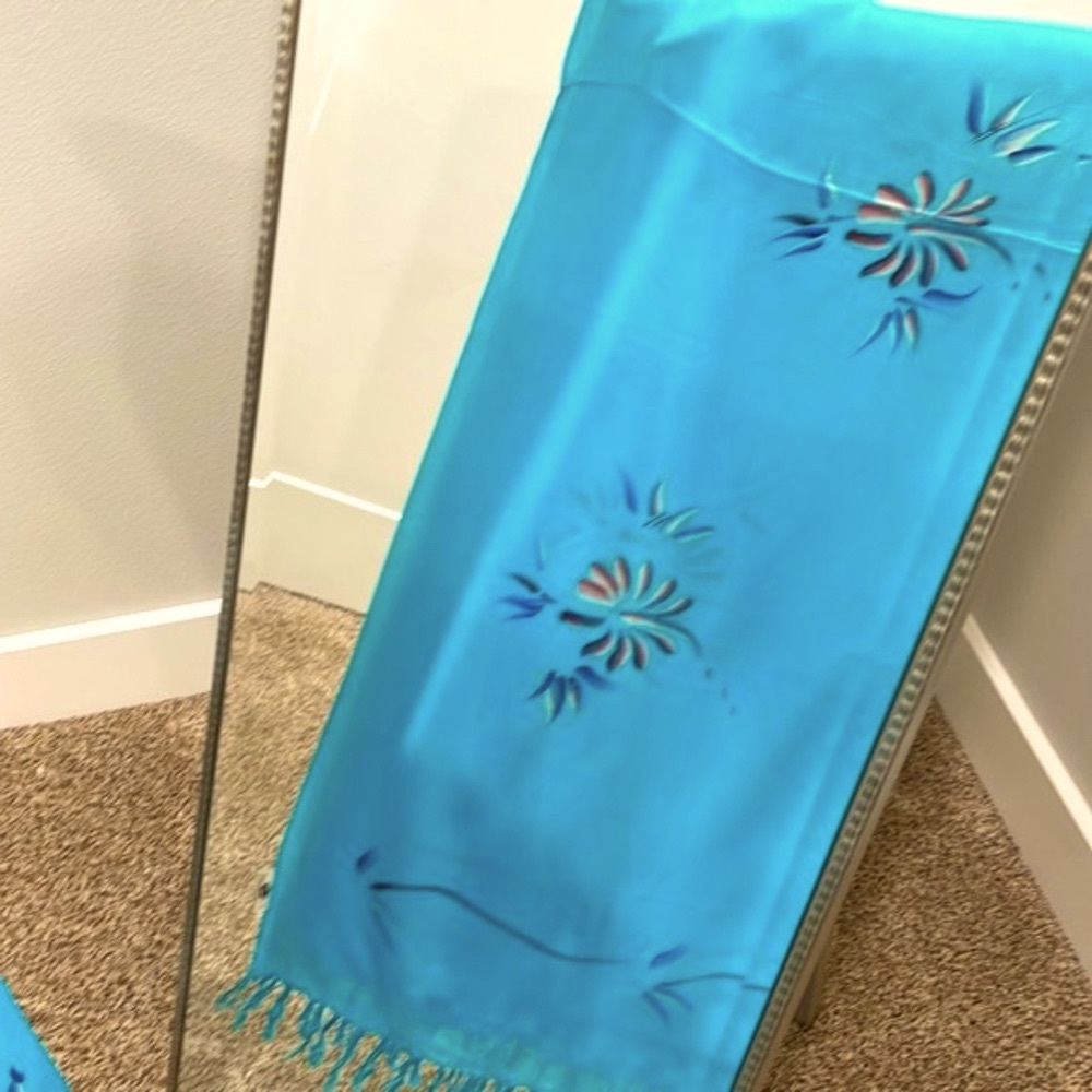 sarong wrap dress swim cover up or scarf from Hibiscus Collection hand painted